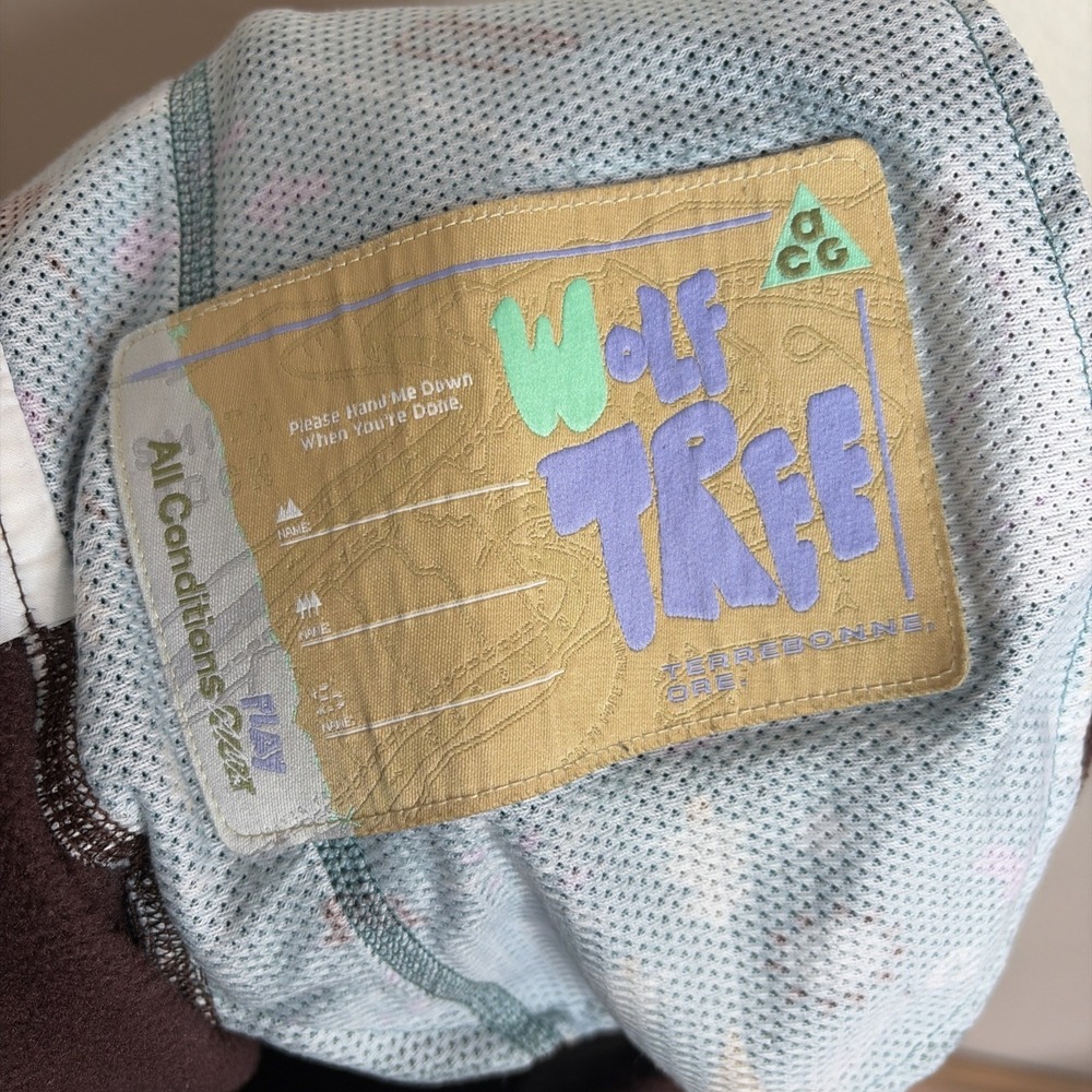 Nike ACG Polartec Wolf Tree Youth XL Pants Maroon Teal Outdoor Knee Patch - Picture 8 of 14